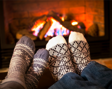 Family Enjoying Home Heating